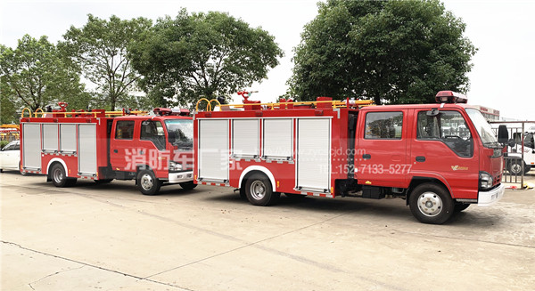 辽宁葫芦岛用户：定购两台五十铃2.5吨水罐消防车